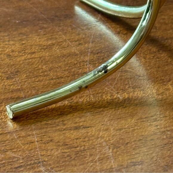 PARTYLITE Diamond Solitaire Shaped 24% Lead Crystal Candle Holder Gold Stand - Picture 3 of 10